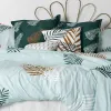 Nordic cover HappyFriday Blanc Foliage mint Multicolour 180 x 220 cm
