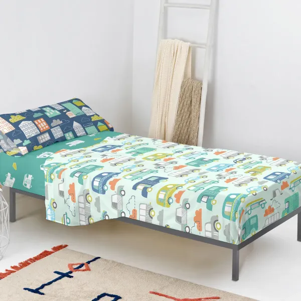 Bedding set HappyFriday Moshi Moshi Holidays Multicolour Single 2 Pieces