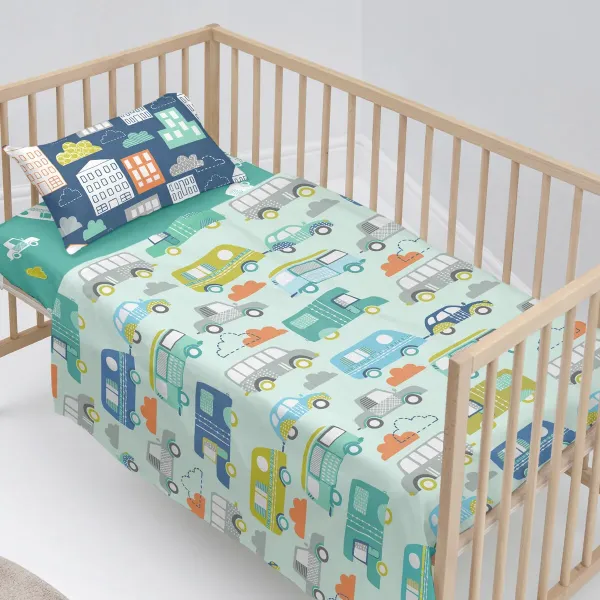 Bedding set HappyFriday Moshi Moshi Holidays Multicolour Baby Crib 2 Pieces