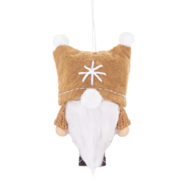 8cm Christmas decoration, Christmas dwarf, brown gnome