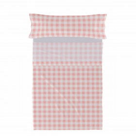 Bedding set HappyFriday Basic Kids Vichy Pink Single 180 x 270 cm 2 Pieces