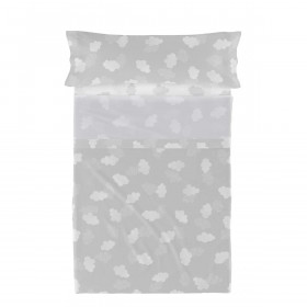 Bedding set HappyFriday Basic Kids Clouds Grey Single 180 x 270 cm 2 Pieces