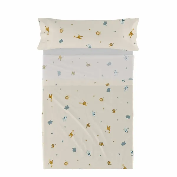 Bedding set HappyFriday HF Mini Animals Multicolour Single 2 Pieces