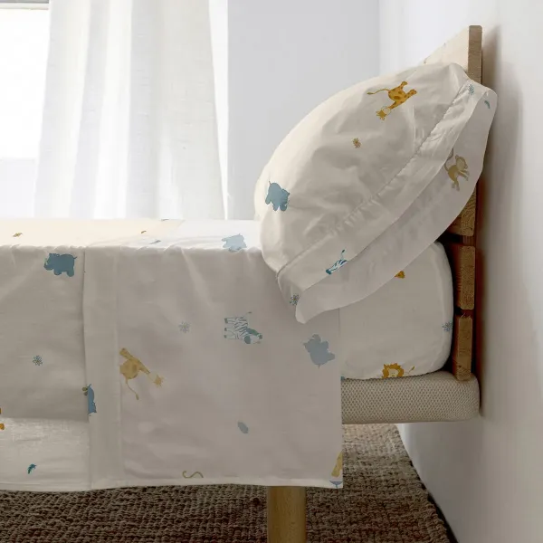 Bedding set HappyFriday HF Mini Animals Multicolour Single 2 Pieces