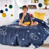 Duvet cover set HappyFriday Mr Fox Starspace Multicolour Single 2 Pieces