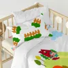 Duvet cover set HappyFriday Mr Fox Piggys Multicolour Baby Crib 2 Pieces
