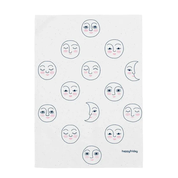 Kitchen Cloth HappyFriday Moon Multicolour 70 x 50 cm (2 Units)