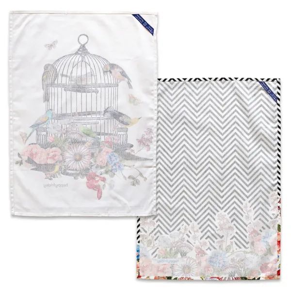 Kitchen Cloth HappyFriday Hanging Garden Multicolour 70 x 50 cm (2 Units)