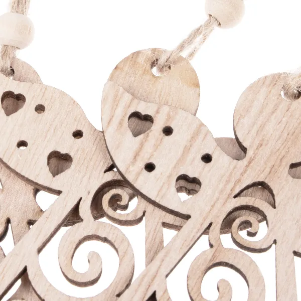 Christmas tree decoration wood angel Springos CA0664 set of 6