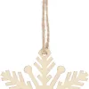 Christmas tree wooden ornament Springos CA0770, set of 6