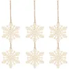 Christmas tree wooden ornament Springos CA0770, set of 6