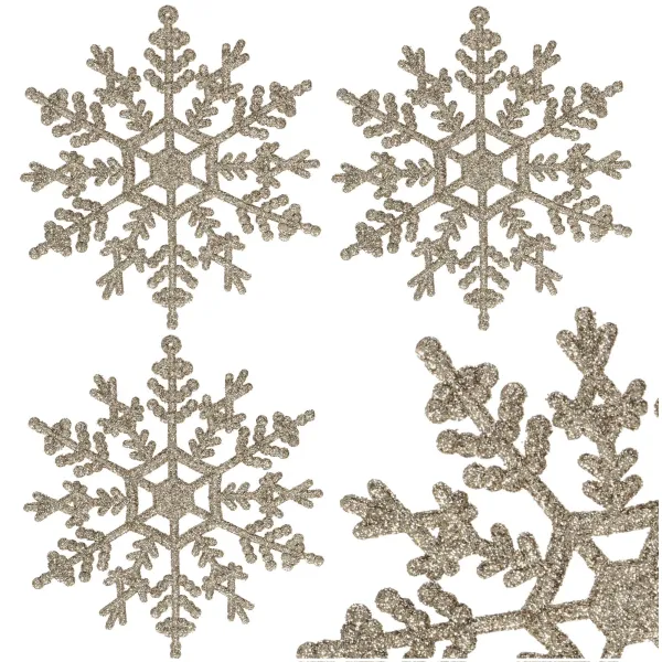 CA0754 CHRISTMAS DECORATIONS "SNOWFLAKES" 12 CM 3 PCS.