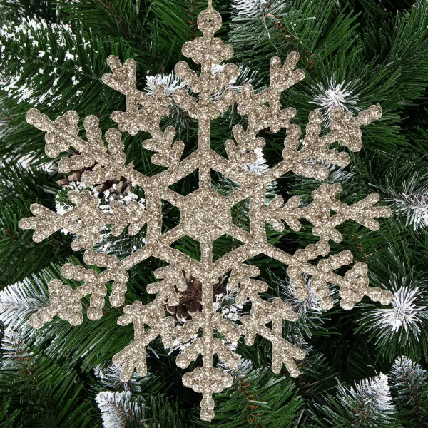 CA0754 CHRISTMAS DECORATIONS "SNOWFLAKES" 12 CM 3 PCS.