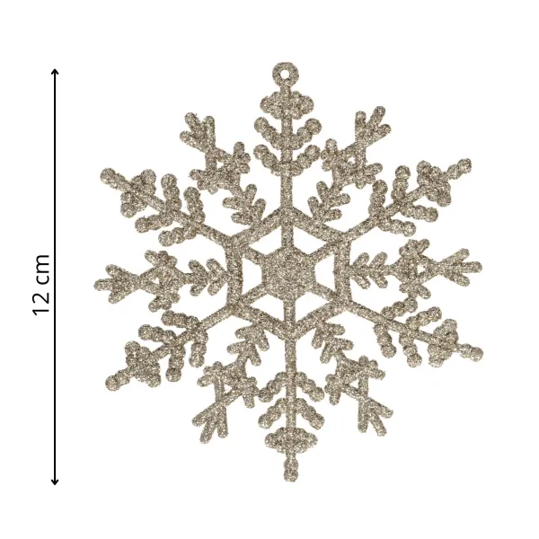 CA0754 CHRISTMAS DECORATIONS "SNOWFLAKES" 12 CM 3 PCS.