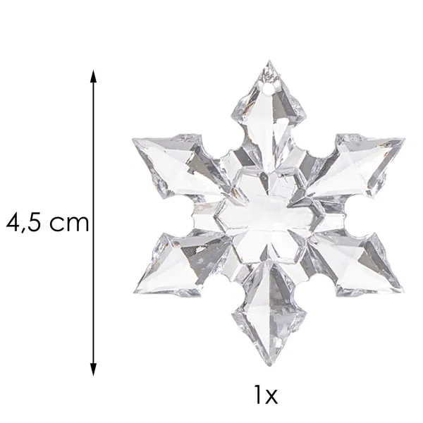 Crystal Christmas ornament snowflake Springos CA0078