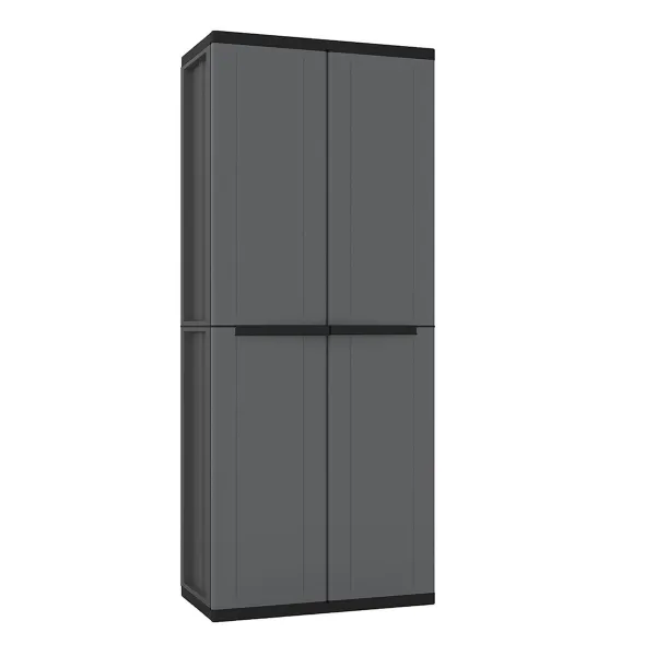 Kaappi Terry j-base 268 Tumman harmaa polypropeeni 68 x 37,5 x 163,5 cm