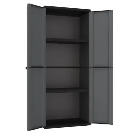Kaappi Terry j-base 268 Tumman harmaa polypropeeni 68 x 37,5 x 163,5 cm