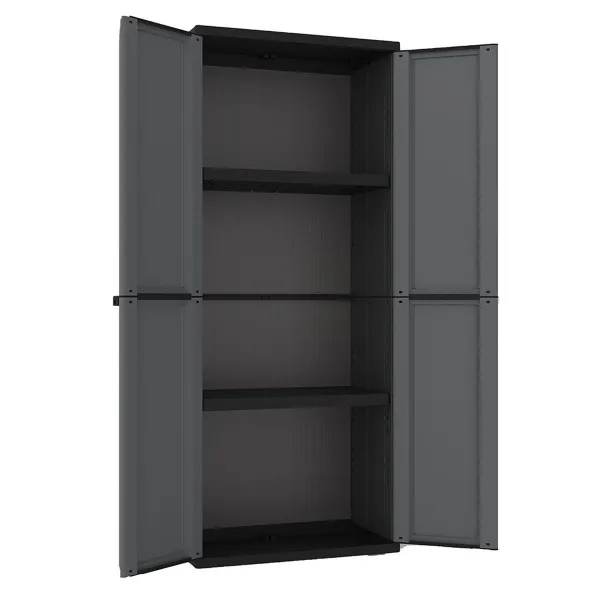 Kaappi Terry j-base 268 Tumman harmaa polypropeeni 68 x 37,5 x 163,5 cm