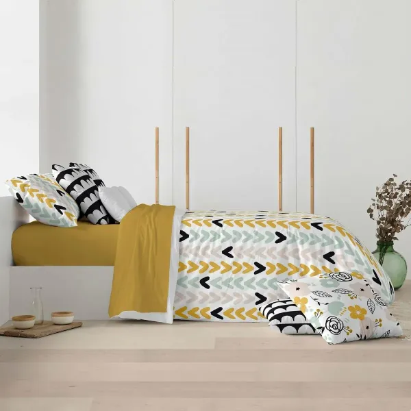 Nordic cover Decolores Tokyo Multicolour 175 Threads 140 x 200 cm Bottleneck