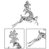 Christmas tree silver reindeer pendants 2 pcs. 13x12,5x2,5cm