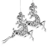 Christmas tree silver reindeer pendants 2 pcs. 13x12,5x2,5cm