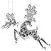 Christmas tree silver reindeer pendants 2 pcs. 13x12,5x2,5cm