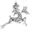 Christmas tree silver reindeer pendants 2 pcs. 13x12,5x2,5cm