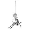 Christmas tree silver reindeer pendants 2 pcs. 13x12,5x2,5cm