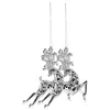 Christmas tree silver reindeer pendants 2 pcs. 13x12,5x2,5cm