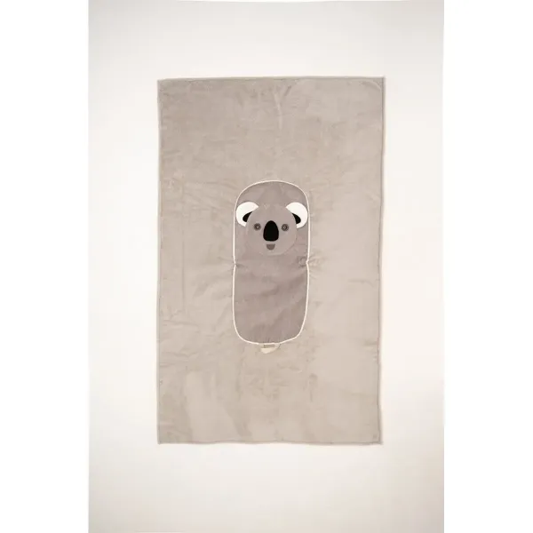 Blanket Crochetts Blanket Grey Koala 85 x 145 x 2 cm