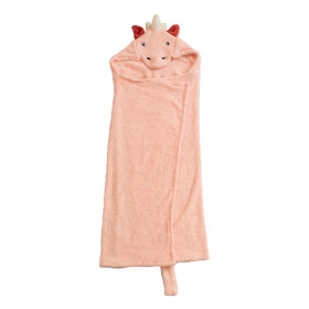 Bath towel Crochetts Pink 126 x 2 x 110 cm Unicorn