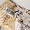 Duvet cover set HappyFriday Mr Fox Cats Multicolour 2 Pieces