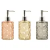 Soap Dispenser Home ESPRIT Yellow Grey Amber Silver Crystal ABS 320 ml 7,5 x 7,5 x 17,5 cm (3 Units)