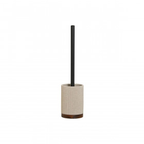 Toilet Brush Home ESPRIT Brown Black Beige Resin Acacia 9,5 x 9,5 x 38 cm