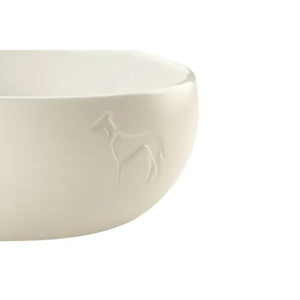 Dog Feeder Hunter White Ceramic Silicone 550 ml Modern