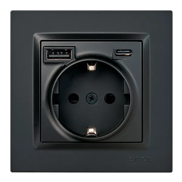 Wall Clock Home ESPRIT White Black Dark grey Iron MDF Wood 54 x 8 x 55 cm