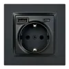 Wall Clock Home ESPRIT White Black Dark grey Iron MDF Wood 54 x 8 x 55 cm