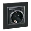 Wall Clock Home ESPRIT White Black Dark grey Iron MDF Wood 54 x 8 x 55 cm