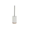Toilet Brush Home ESPRIT White Silver Natural Resin Bamboo 9 x 9 x 37 cm