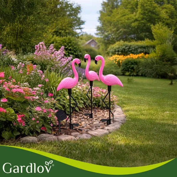 Solar garden lamp - flamingo Gardlov 21151