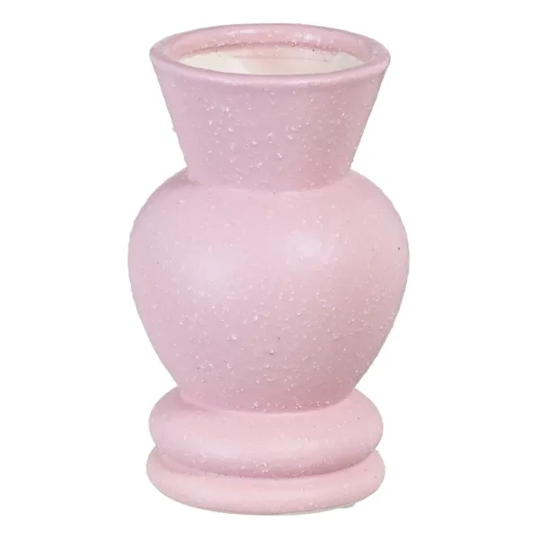 Vase Pink Ceramic 11 x 11 x 17 cm