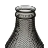 Vase Grey Glass 10 x 10 x 25 cm
