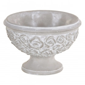 Planter Grey Cement Ø 23 cm 23 x 23 x 19 cm