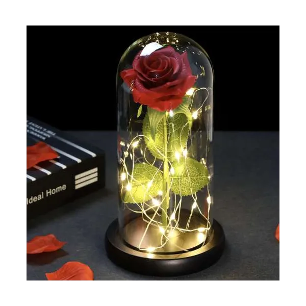 Rose in glass - luminous Malatec 21619