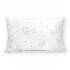 Pillowcase Peppa Pig Grey Multicolour 175 Threads 30 x 50 cm 100% cotton