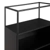 Полка BRICK 55 x 30 x 132 cm Стеклянный Чёрный Металл