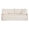 Sofa-lova 200 x 94 x 86 cm Sintetinis audinys Kreminė