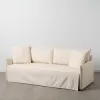 Sofa-lova 200 x 94 x 86 cm Sintetinis audinys Kreminė
