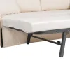 Sofa-lova 200 x 94 x 86 cm Sintetinis audinys Kreminė