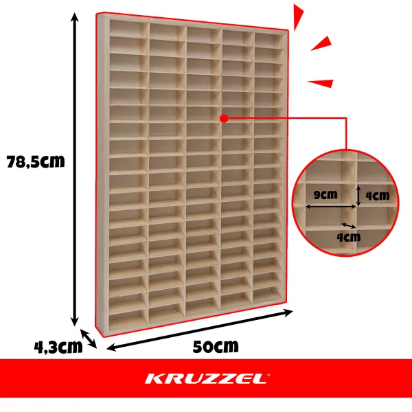 Puidust riiul autodele/vedrudele KRUZZEL 21997